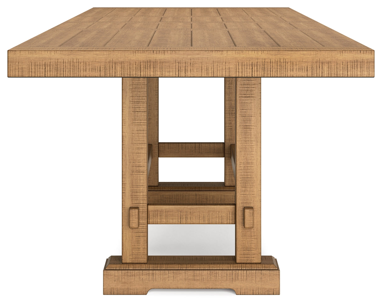 Havonplane Counter Height Dining Table and 4 Barstools with Storage in Brown from Ashley - Luna Furniture
