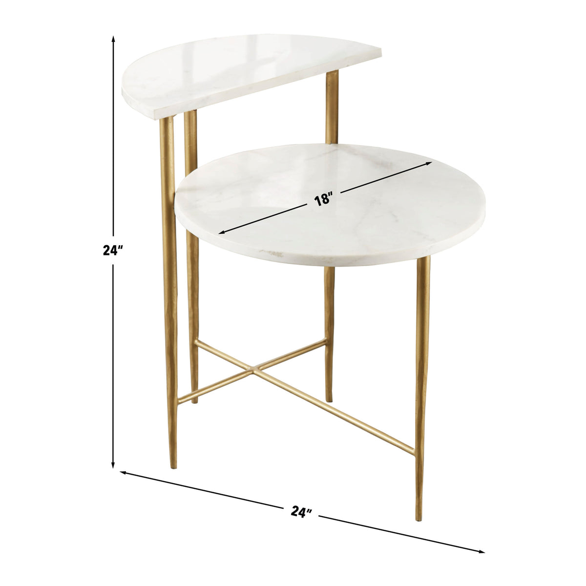 Patna White Marble Top Accent Table from Steve Silver - Luna Furniture