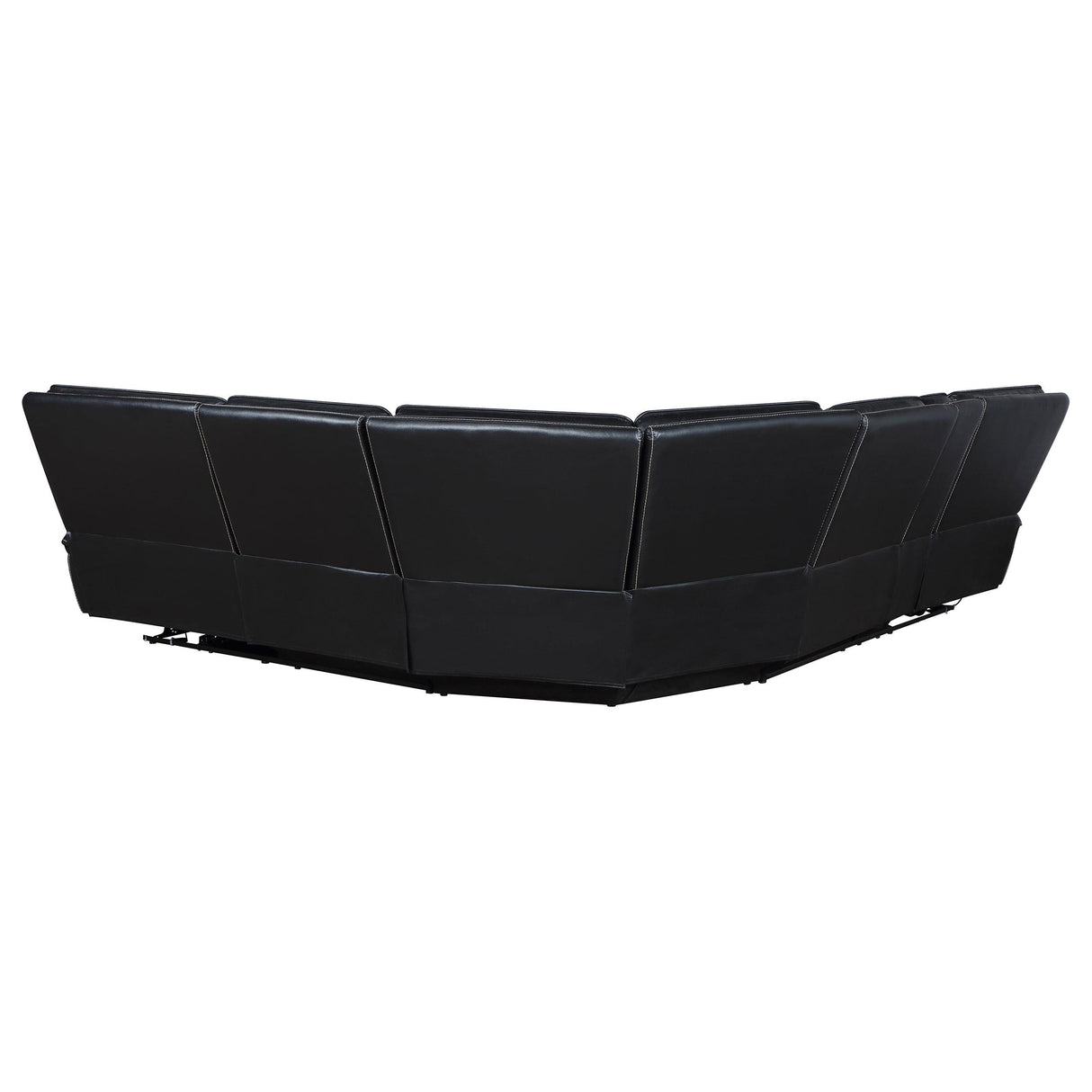 Hewitt Black Leather Upholstered Power Reclining Sectional from Coaster - Luna Furniture