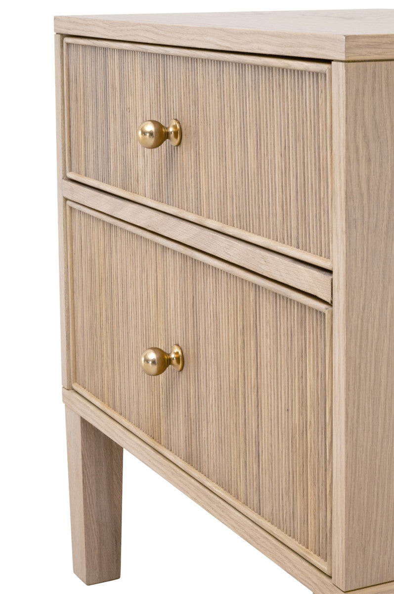 Highland 2-Drawer Nightstand in Natural Oak from Essentials For Living - Luna Furniture