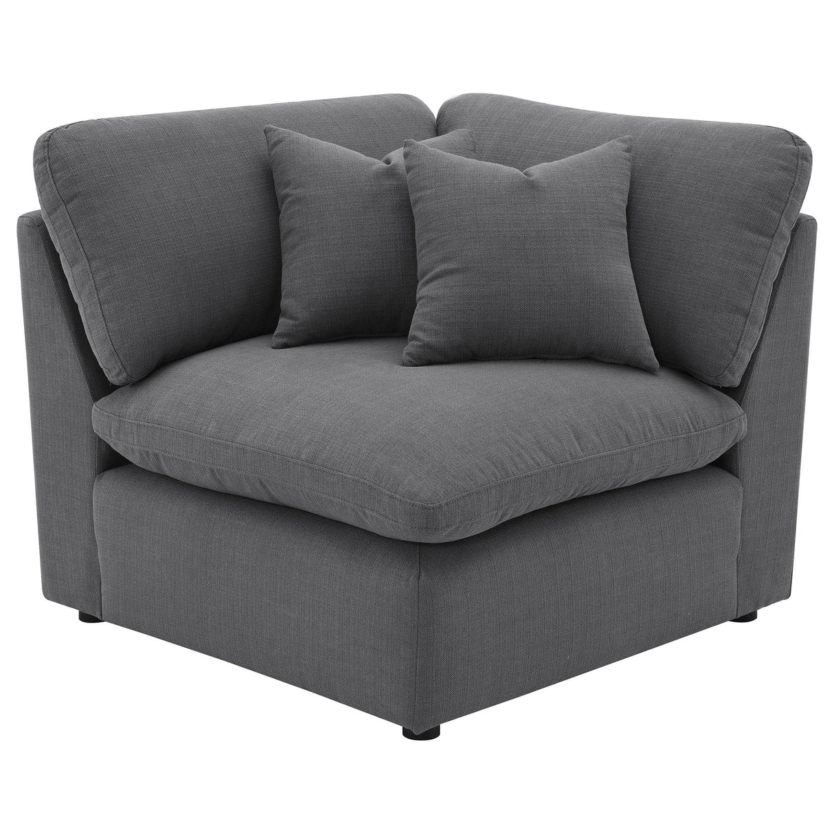 Hobson Upholstered Corner Charcoal from Coaster - Luna Furniture
