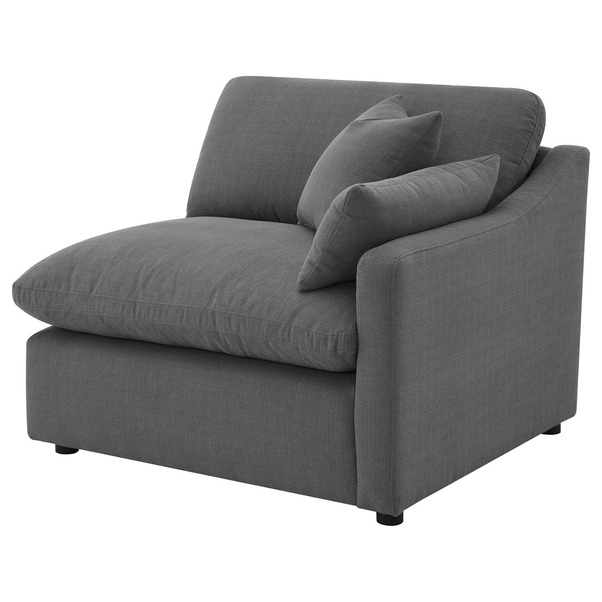 Hobson Upholstered RAF Chair Charcoal from Coaster - Luna Furniture