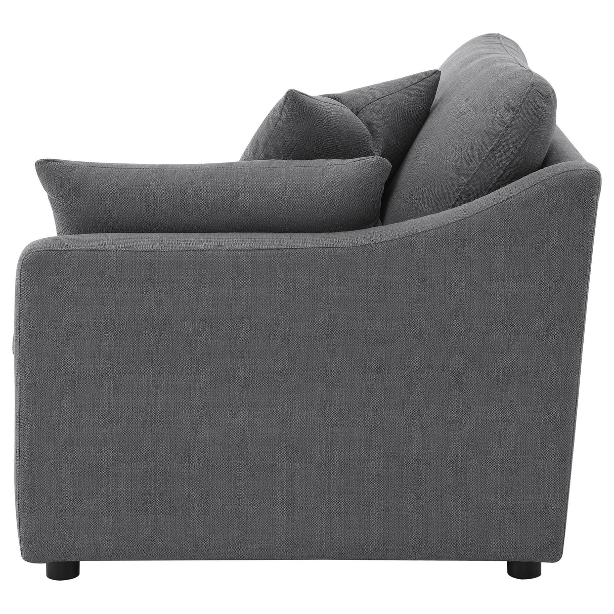 Hobson Upholstered RAF Chair Charcoal from Coaster - Luna Furniture