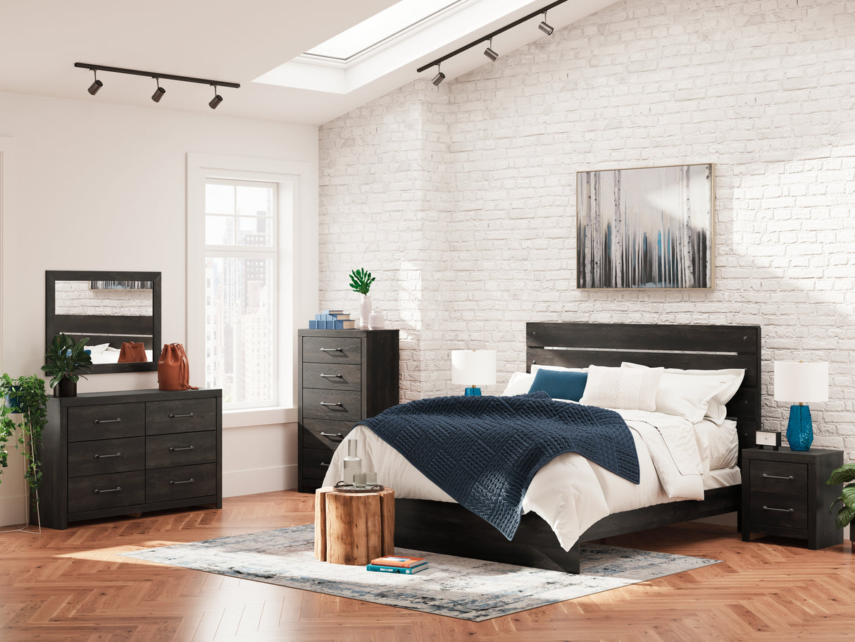 Hollivern Dark Gray Dresser and Mirror from Ashley - Luna Furniture