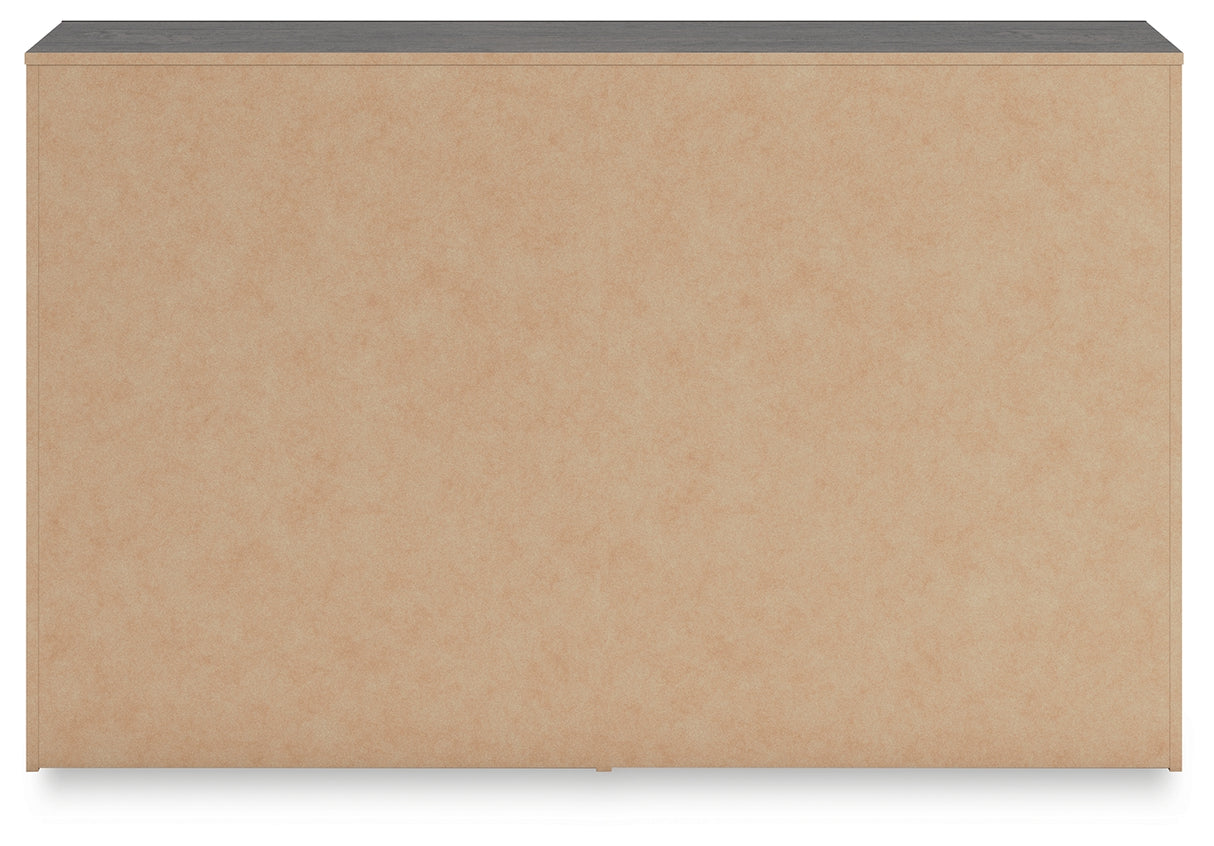 Hollivern Twin Panel Bed with Storage with Dresser in Dark Gray from Ashley - Luna Furniture