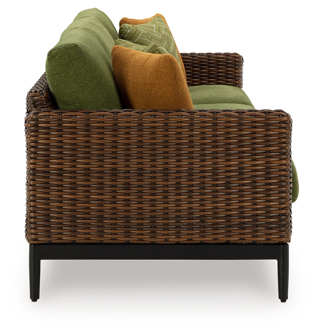 Horizon Hall 2 Lounge Chairs with End Table in Brown/Green from Ashley Furniture - Luna Furniture