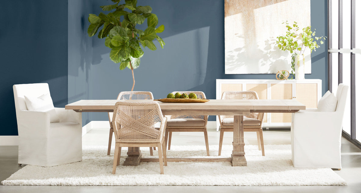 Hudson Extension Dining Table in Natural Gray Acacia from Essentials For Living - Luna Furniture