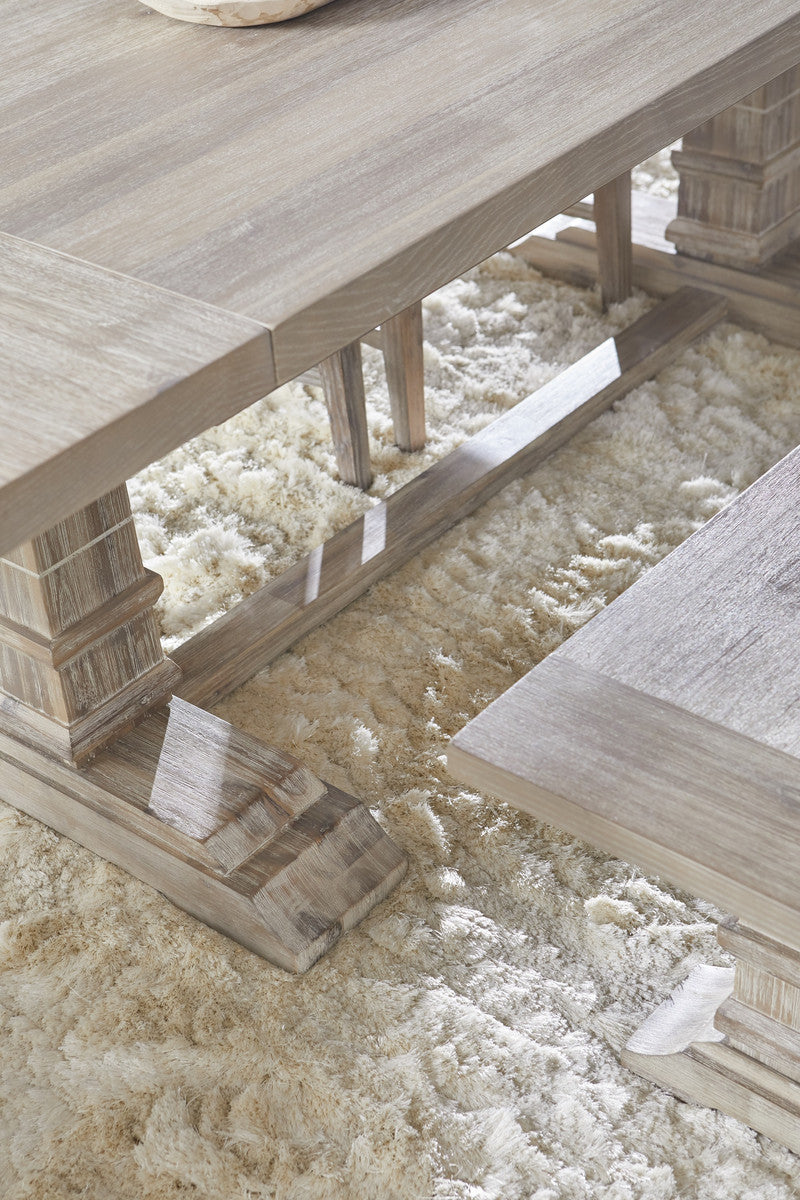 Hudson Extension Dining Table in Natural Gray Acacia from Essentials For Living - Luna Furniture