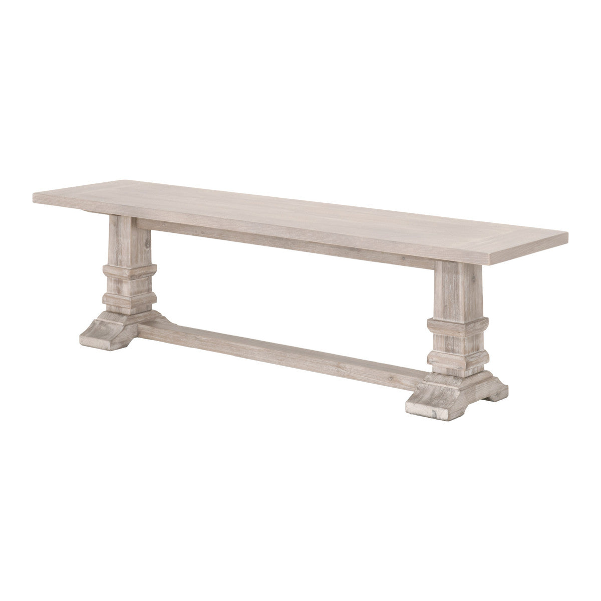 Hudson Large Dining Bench in Natural Gray Acacia from Essentials For Living - Luna Furniture