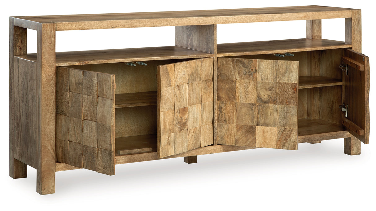 Hudwick Natural Brown Accent Cabinet from Ashley - Luna Furniture