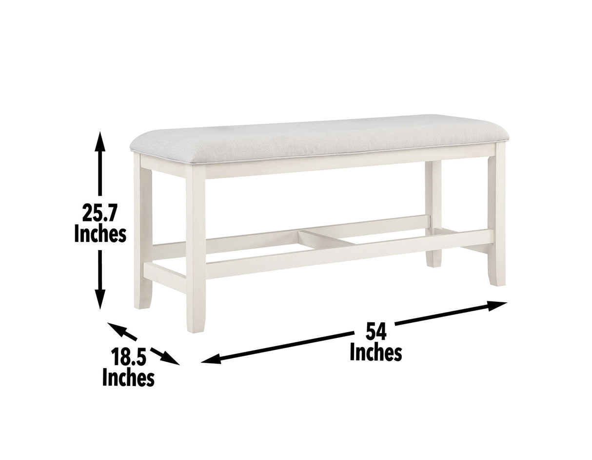Hyland Vanilla Counter Height Dining Bench from Steve Silver - Luna Furniture