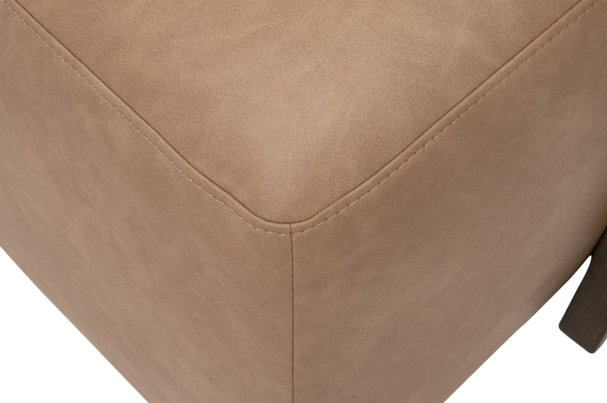 Dovetail Upholstered Coffee Table in Ivanhoe Toast, Burnished Brown Acacia from Essentials For Living - Luna Furniture