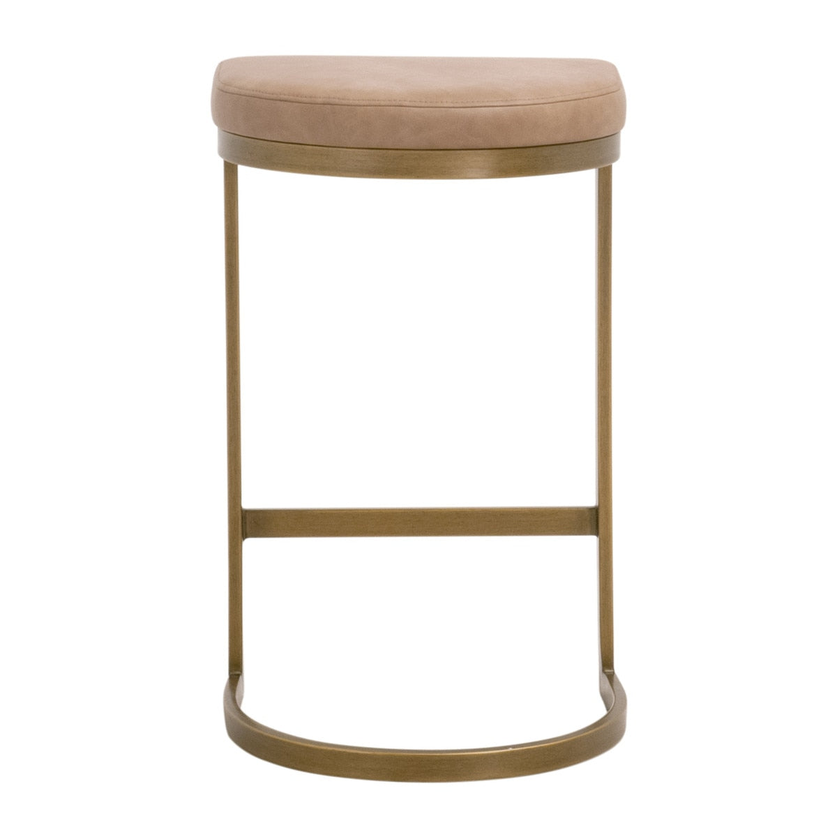 Cresta Counter Stool in Ivanhoe Toast, Brushed Gold from Essentials For Living - Luna Furniture