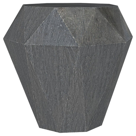 Jacinto Geometric Solid Mango Wood Side Table Grey - 931159