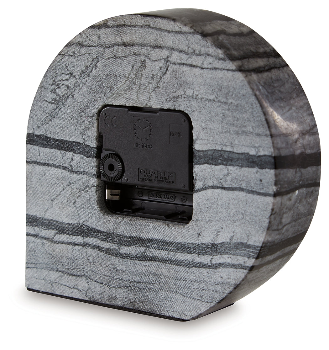 Janmour Black Table Clock from Ashley - Luna Furniture