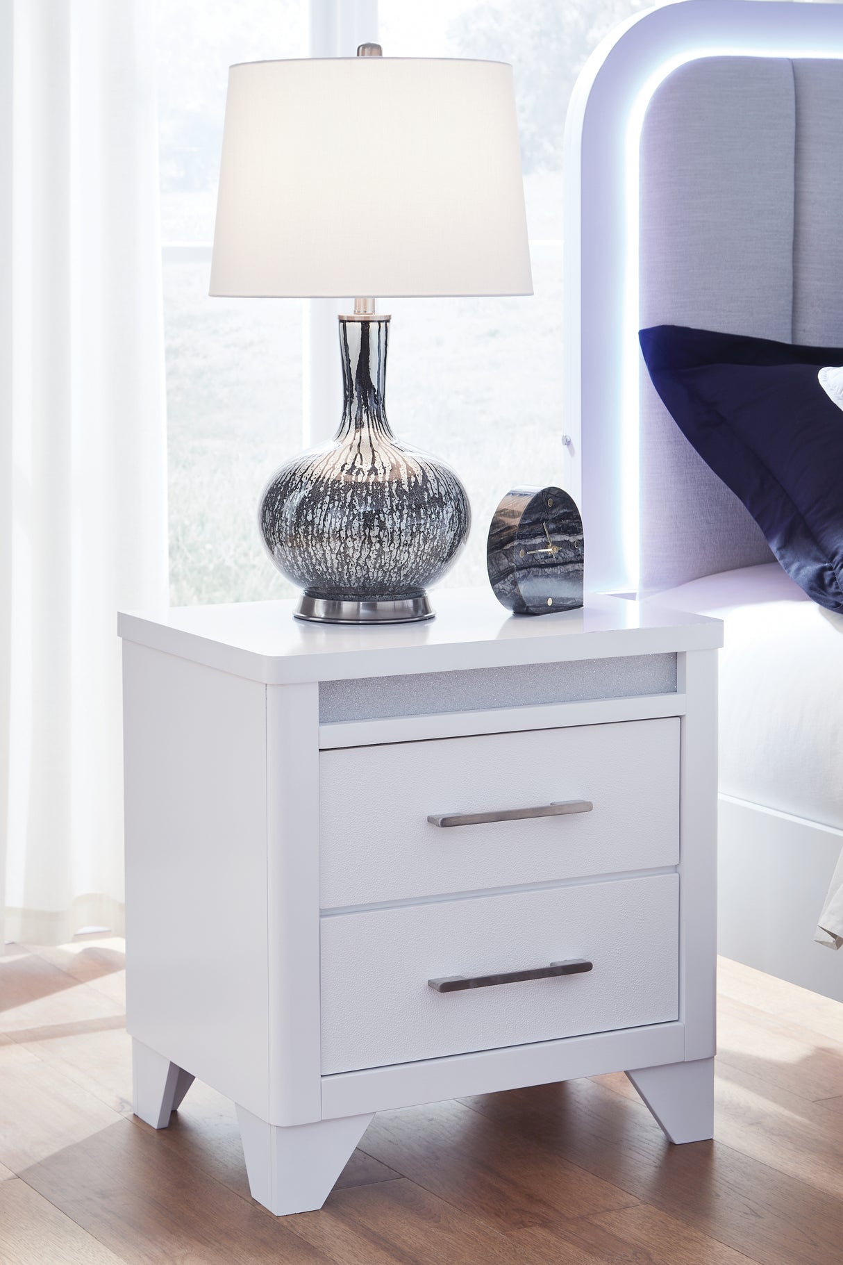 Jarlee White King Panel Bed, Dresser, Mirror and Nightstand from Ashley - Luna Furniture