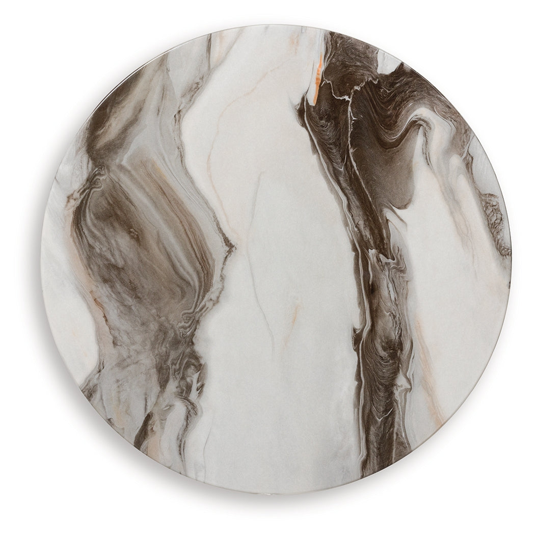 Jazmore Brown/Brass Finish End Table from Ashley - Luna Furniture