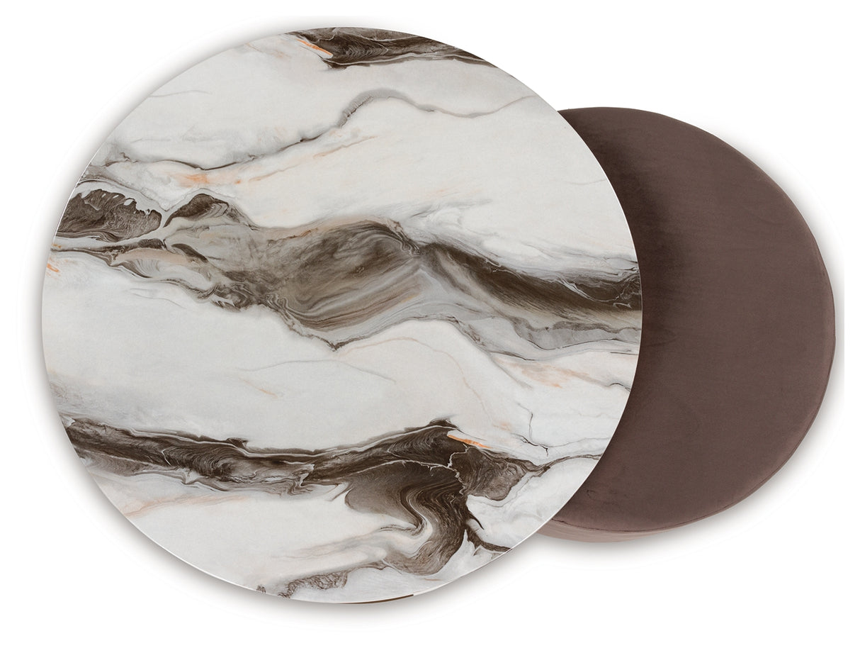 Jazmore Brown/Brass Finish Nesting Coffee Table (Set of 2) from Ashley - Luna Furniture