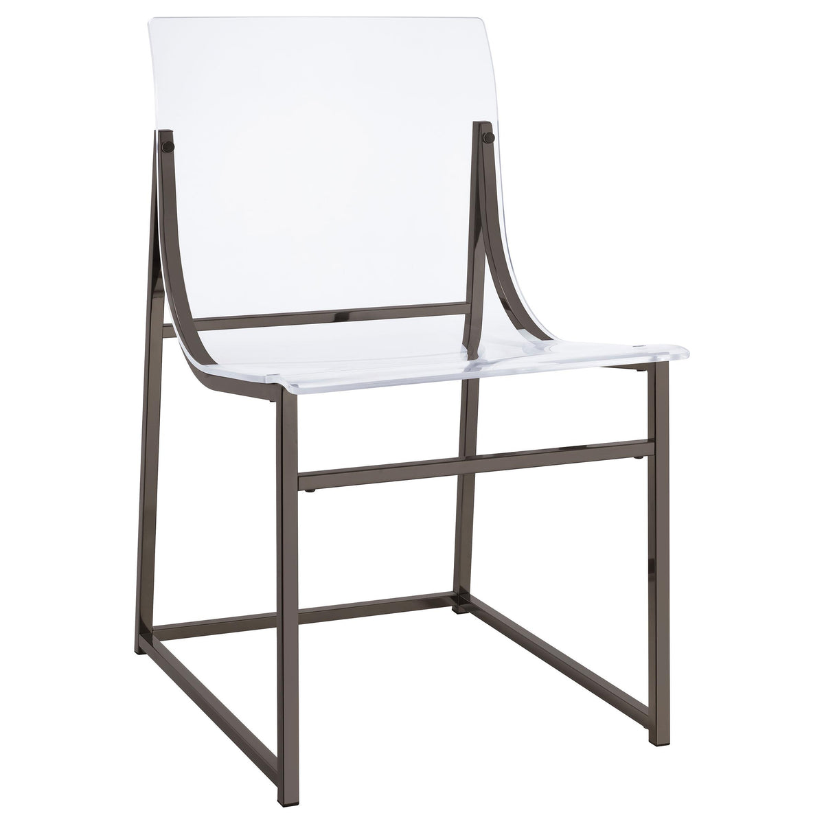 Jillian Black Nickel 5-piece Round Mirror Top Dining Set from Coaster - Luna Furniture