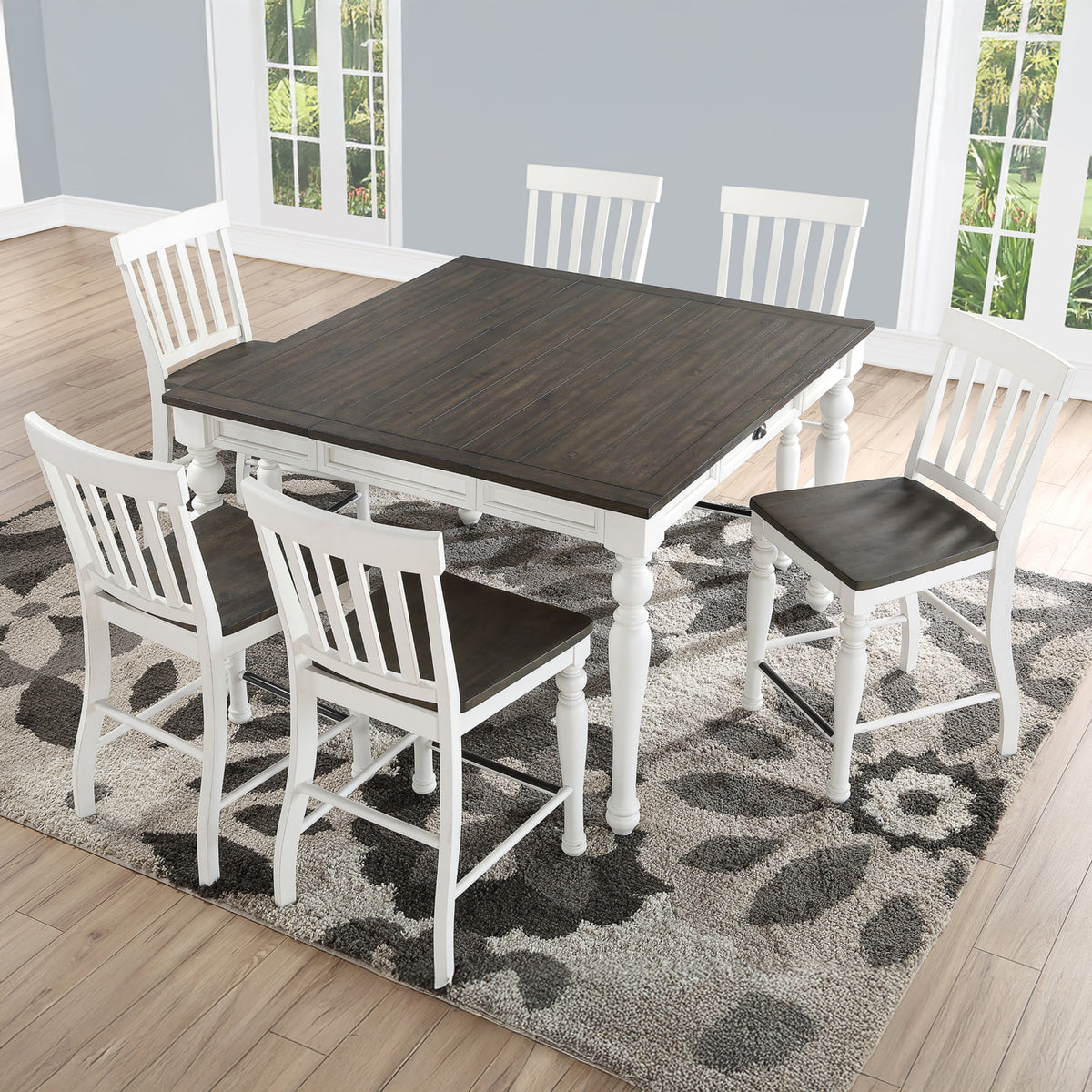 Joanna Two Tone 24″ Counter Stool, Set of 2 from Steve Silver - Luna Furniture
