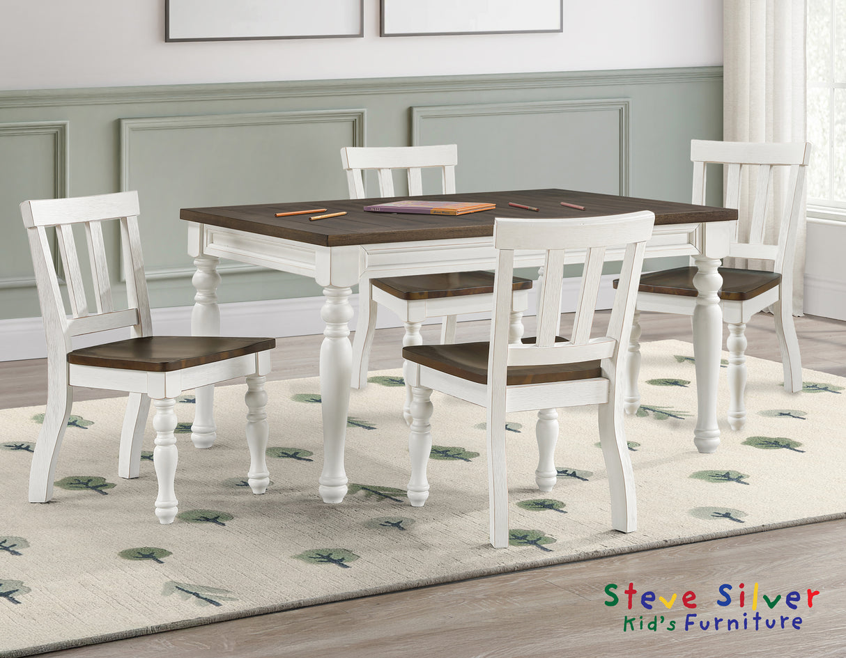 Joanna Ivory/Mocha 5-Piece Kids Dining Set from Steve Silver - Luna Furniture