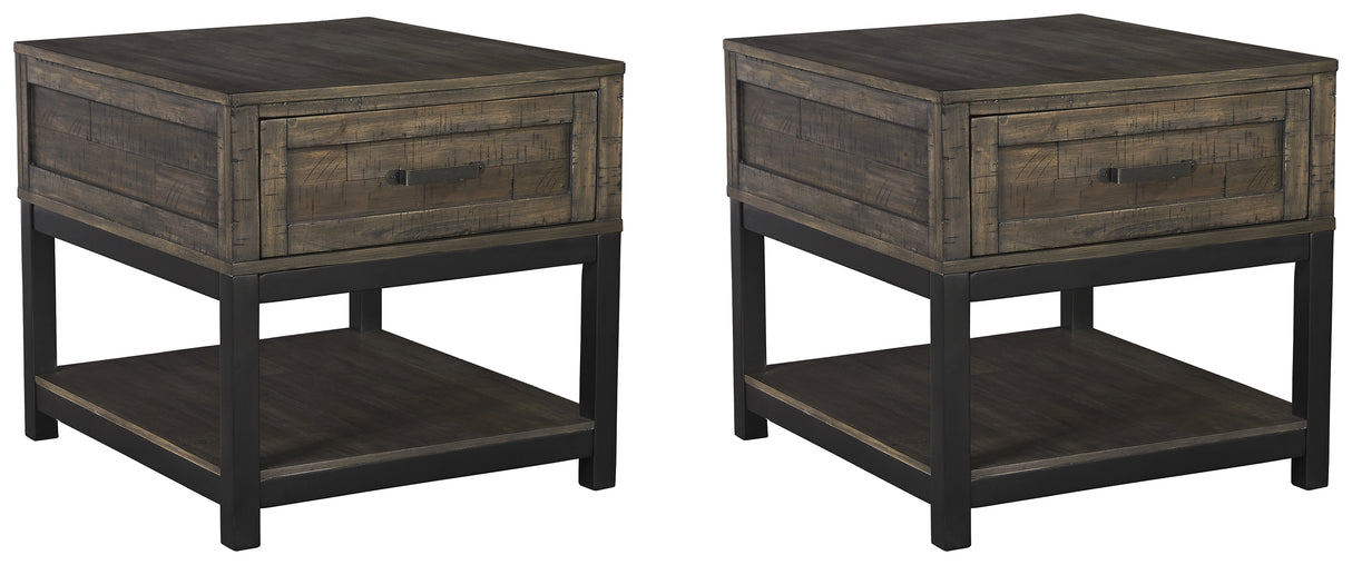 Johurst 2 End Tables in Grayish Brown from Ashley - Luna Furniture