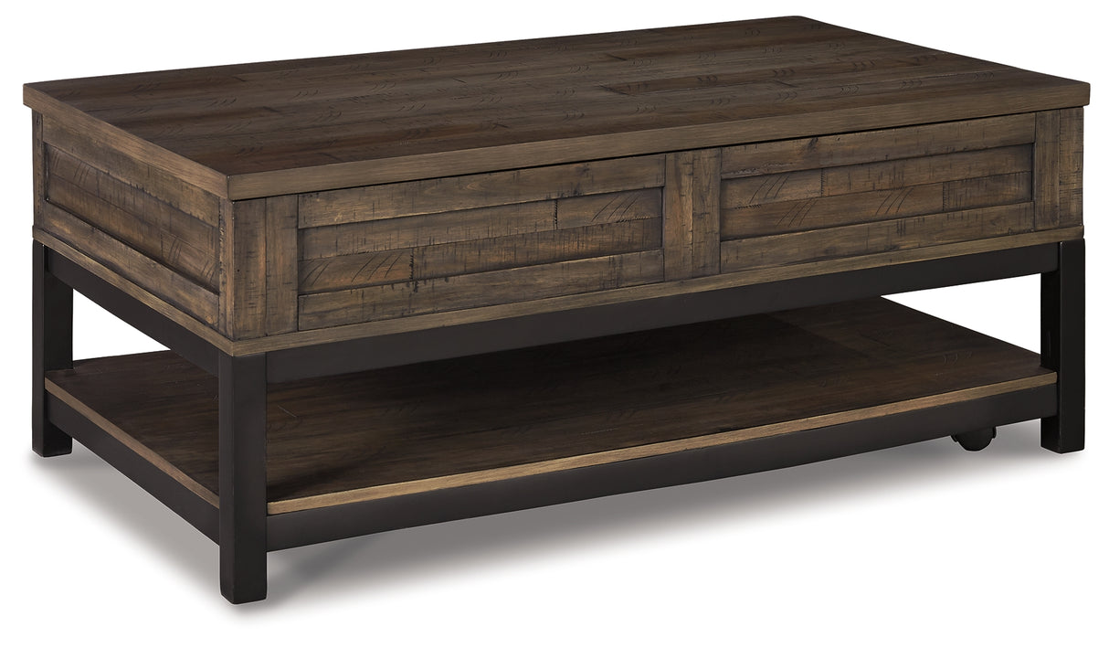 Johurst Coffee Table with 2 End Tables in Grayish Brown from Ashley Furniture - Luna Furniture