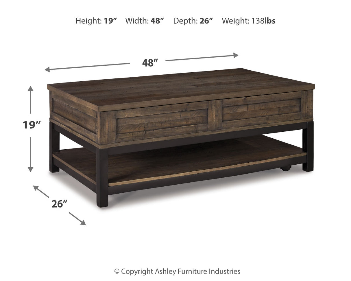 Johurst Coffee Table with 2 End Tables in Grayish Brown from Ashley Furniture - Luna Furniture