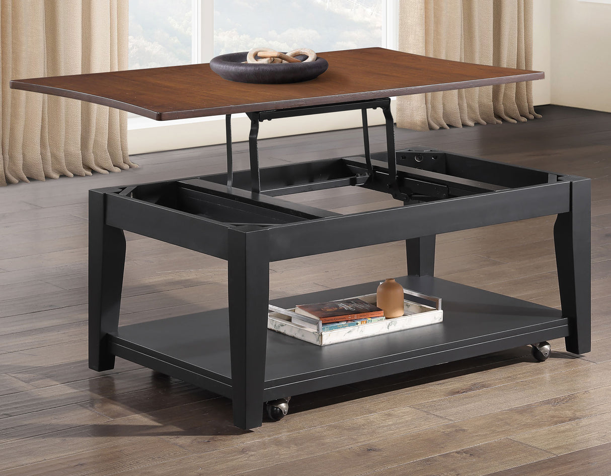 Joplin Walnut/Ebony 3-Piece Lift-Top Table Set from Steve Silver - Luna Furniture