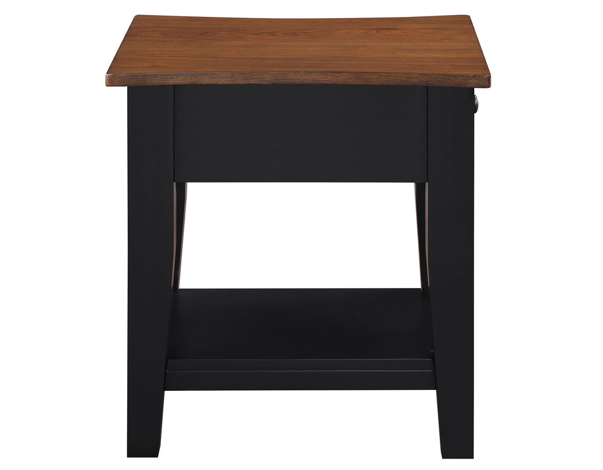 Joplin Walnut/Ebony End Table from Steve Silver - Luna Furniture