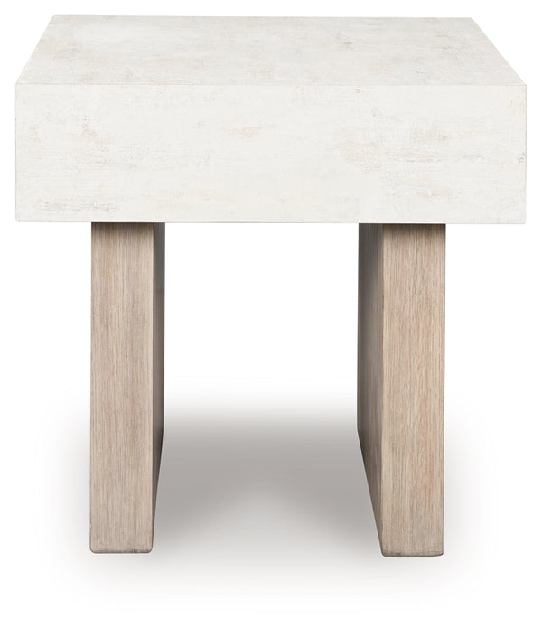 Jorlaina Light Grayish Brown End Table