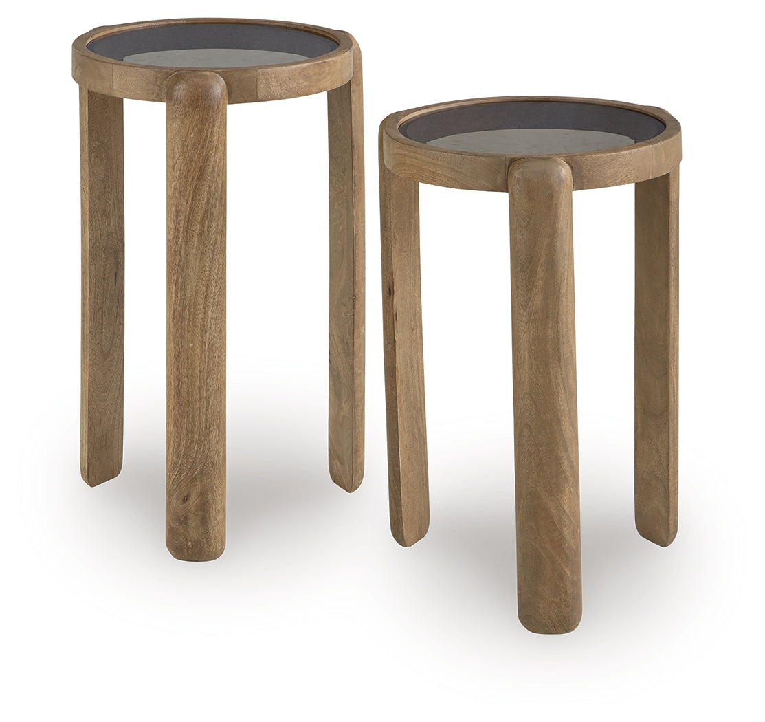 Jossor Light Brown Accent Table (Set of 2) from Ashley - Luna Furniture