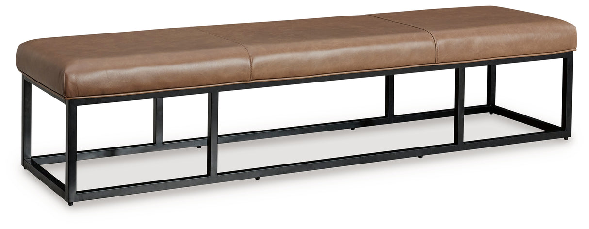 Joston Caramel Accent Bench from Ashley - Luna Furniture