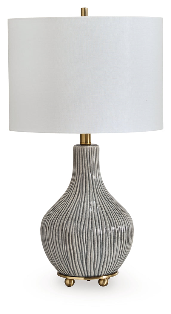 Judlen Gray/Gold Finish Table Lamp from Ashley - Luna Furniture