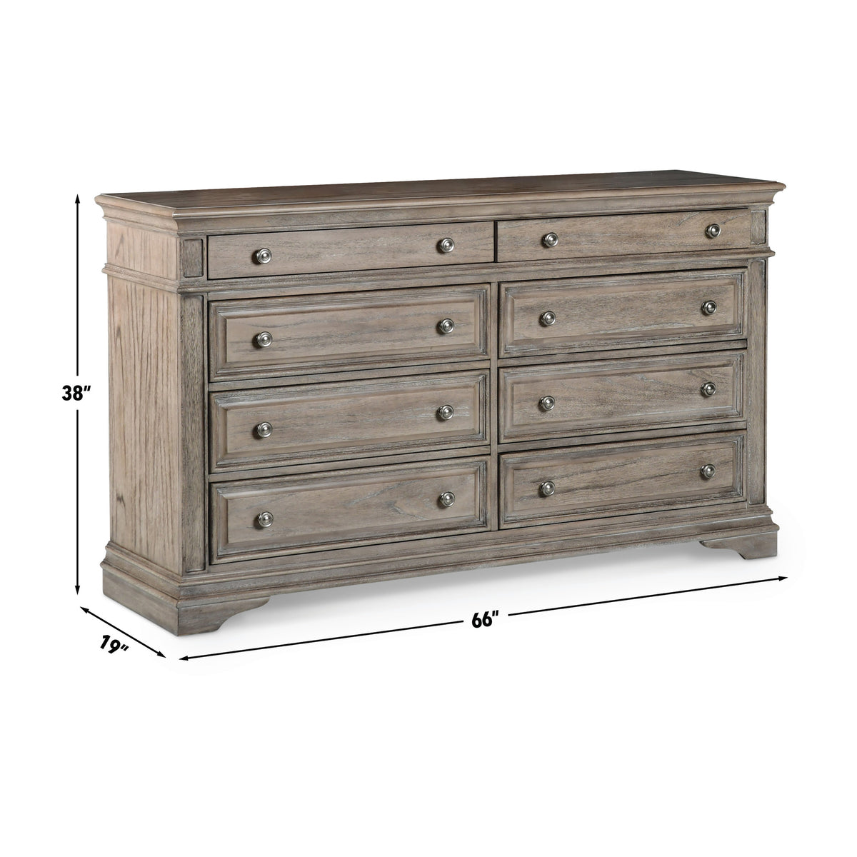 Highland Park Waxed Driftwood Dresser/Mirror from Steve Silver - Luna Furniture