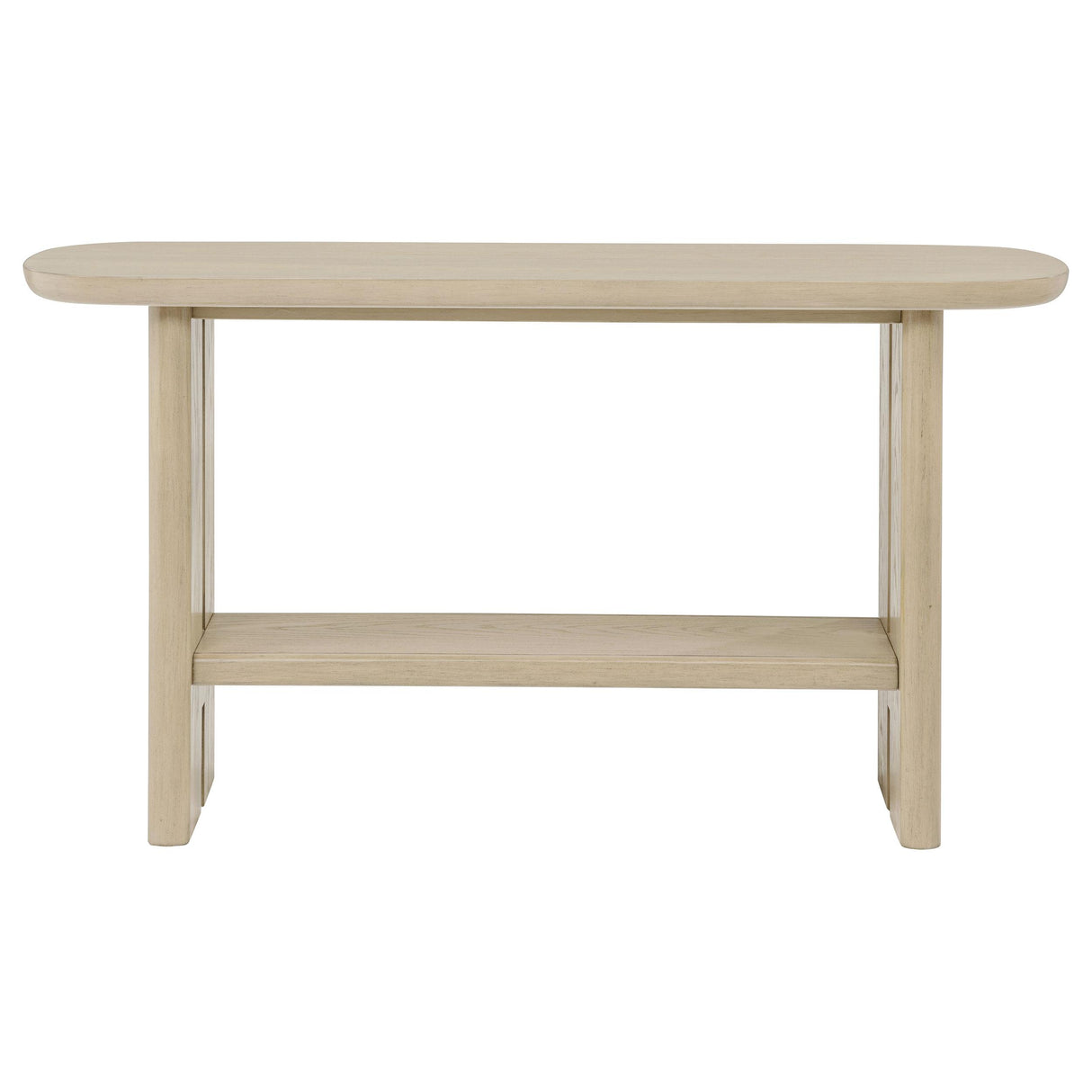 Kailani Beige Oak Coastal Sofa Console Table with Shelf from Coaster - Luna Furniture