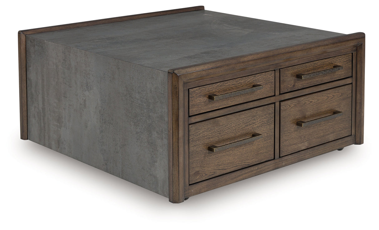 Kallenny Brown/Gray Coffee Table from Ashley - Luna Furniture