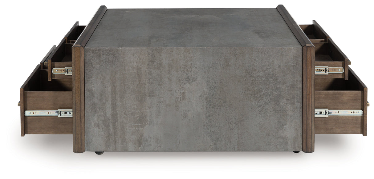 Kallenny Brown/Gray Coffee Table from Ashley - Luna Furniture