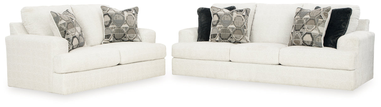 Karinne Sofa and Loveseat in Linen from Ashley Furniture - Luna Furniture