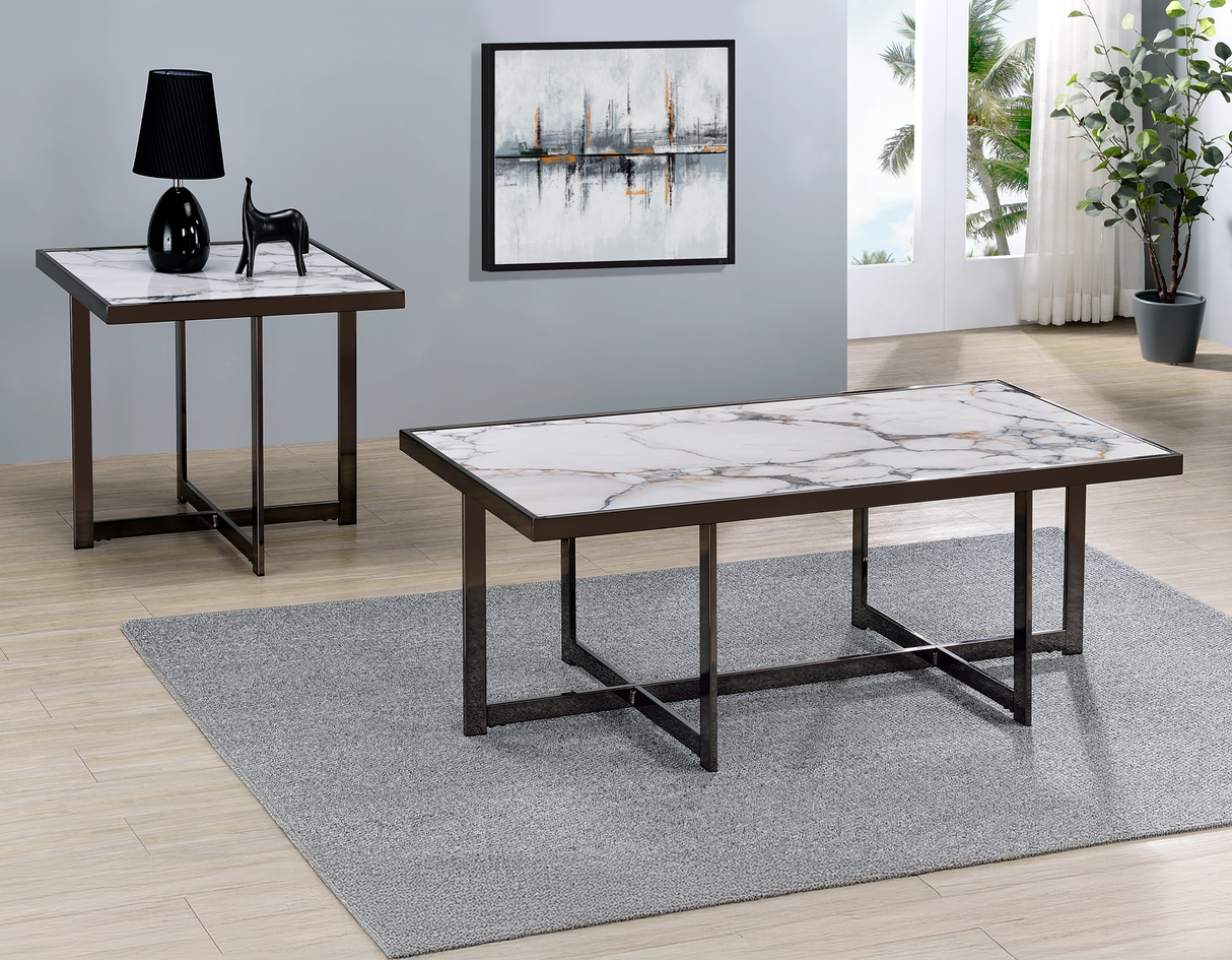 Kayley 3-Piece Sintered Stone Table Set from Steve Silver - Luna Furniture