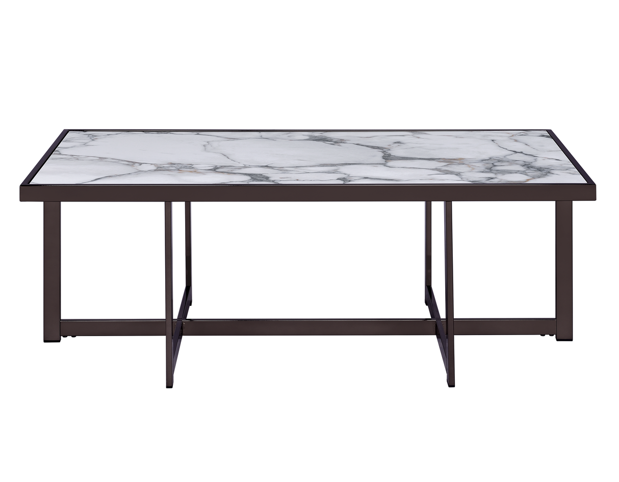 Kayley 47.5″ Sintered Stone Cocktail Table from Steve Silver - Luna Furniture