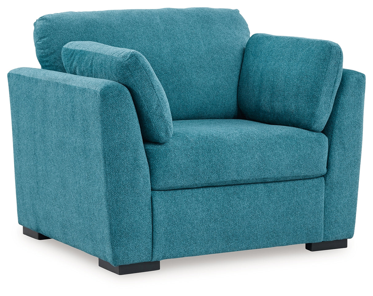 Keerwick Teal Loveseat and 2 Oversized Chairs from Ashley - Luna Furniture