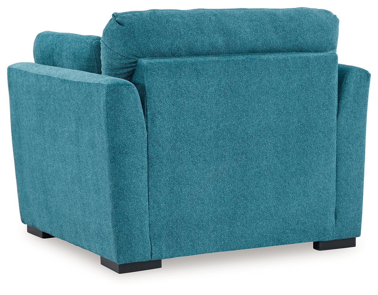 Keerwick Teal Loveseat and 2 Oversized Chairs from Ashley - Luna Furniture