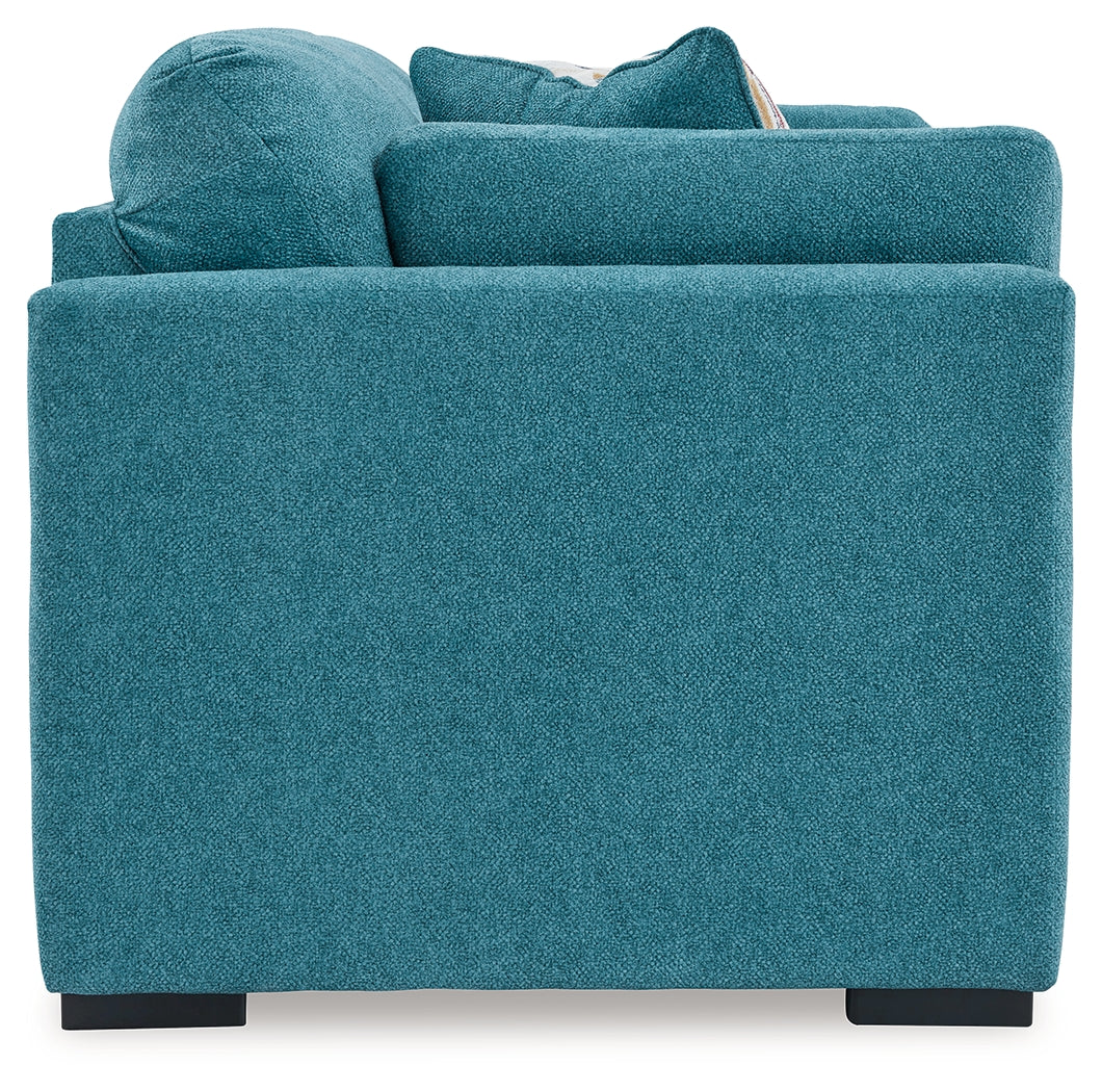 Keerwick Teal Loveseat and 2 Oversized Chairs from Ashley - Luna Furniture