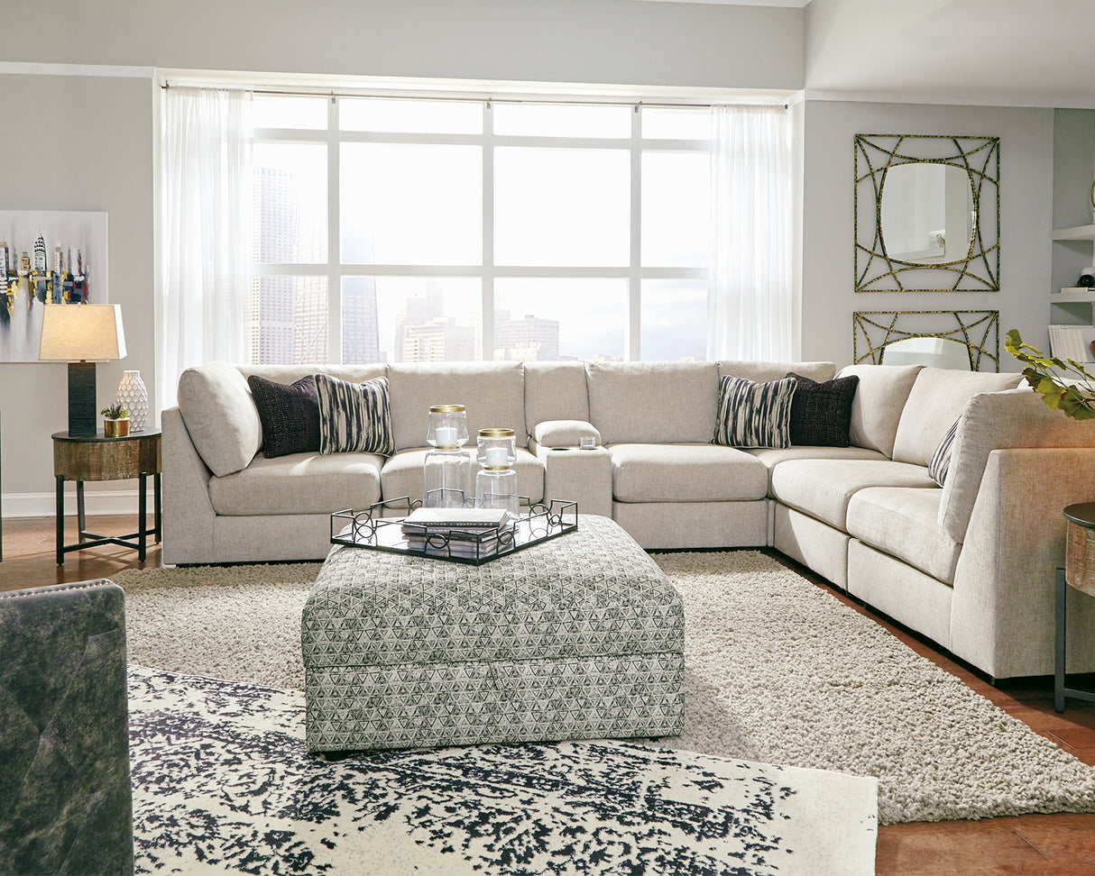 Kellway Bisque 7-Piece Sectional with Ottoman from Ashley - Luna Furniture