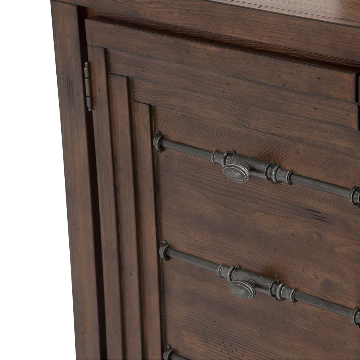 Carrollton Rustic Ranch Sideboard With Mirror from Michael Amini - Luna Furniture