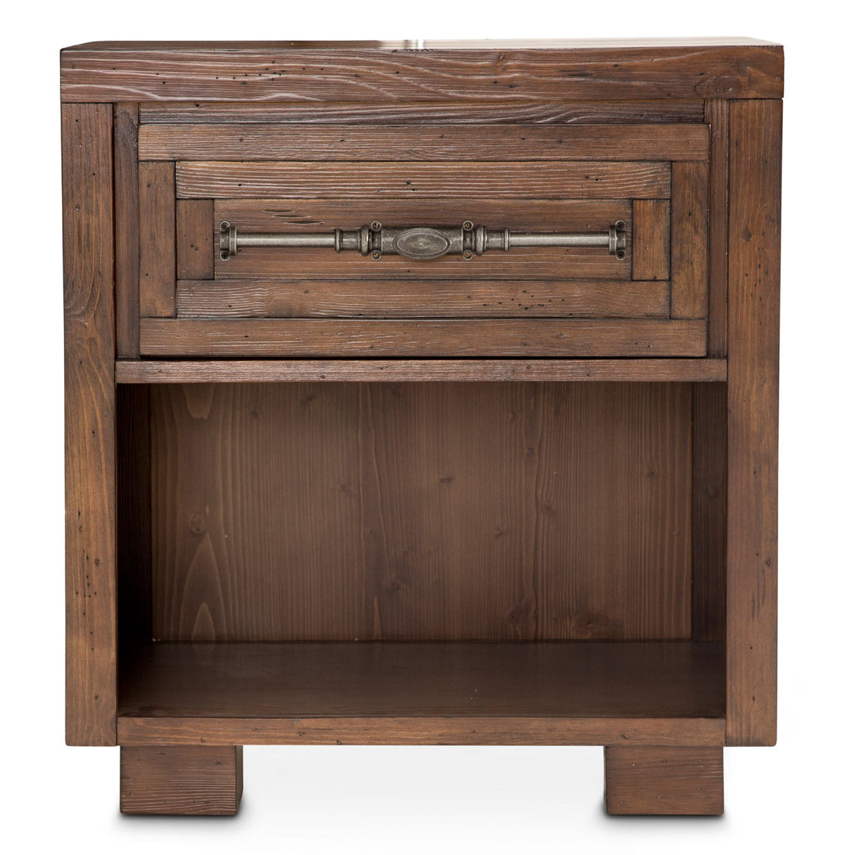 Carrollton Rustic Ranch 1-drawer Nightstand from Michael Amini - Luna Furniture