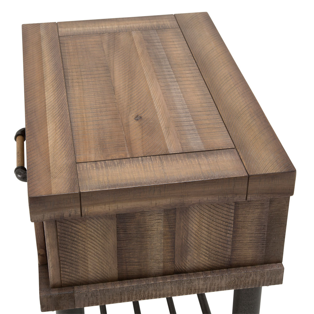 Crossings Reclaimed Barn Side Table W/ Drawer from Michael Amini - Luna Furniture