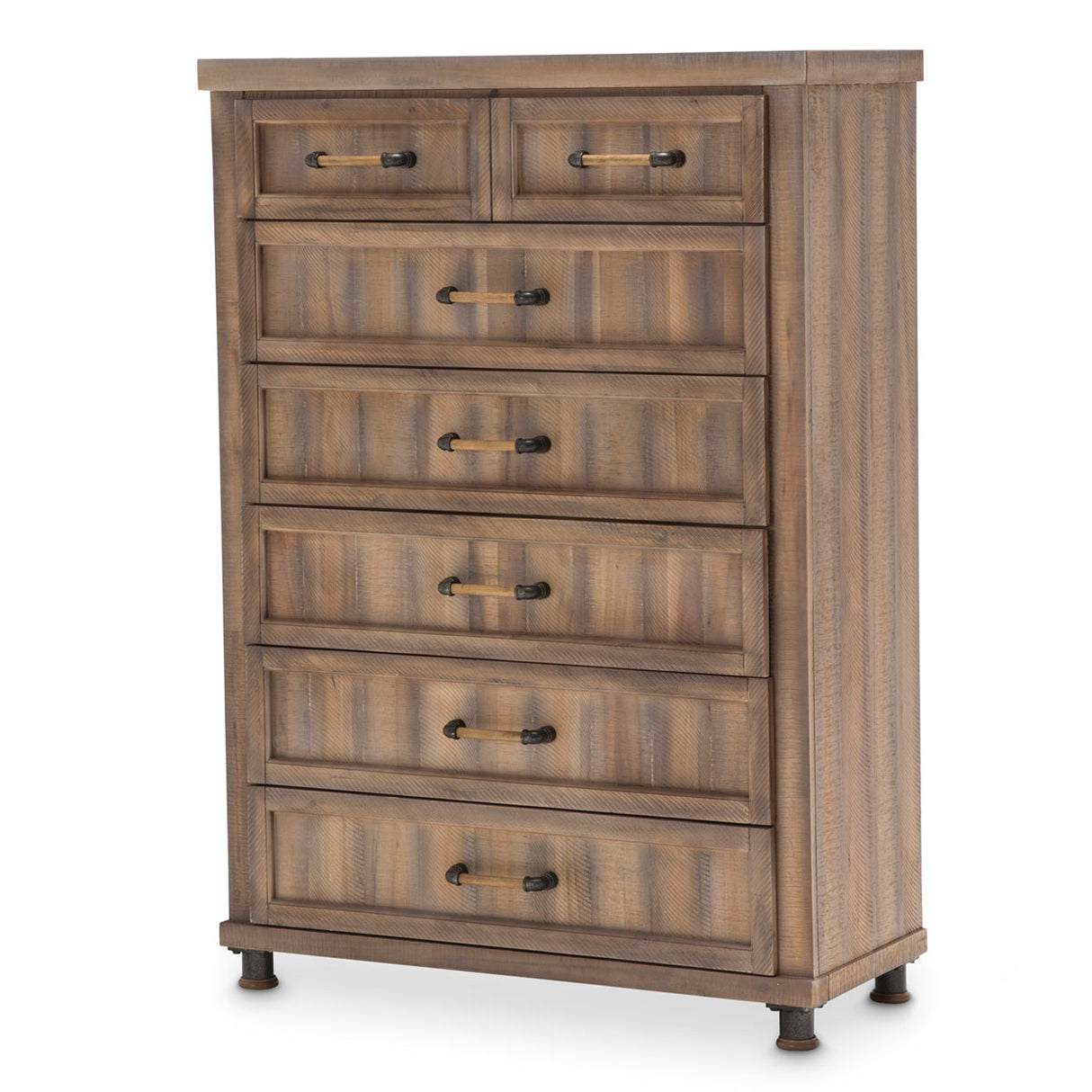 Crossings Reclaimed Barn 6 Drawer Vertical Storage Cabinets-chest Of Drawers from Michael Amini - Luna Furniture