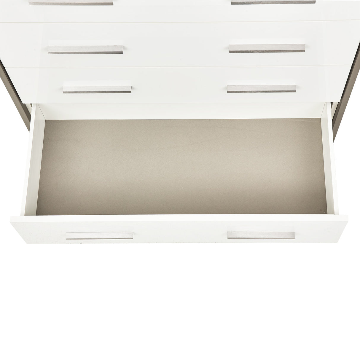 Marquee Cloud White 7-drawer Vertical Chest from Michael Amini - Luna Furniture